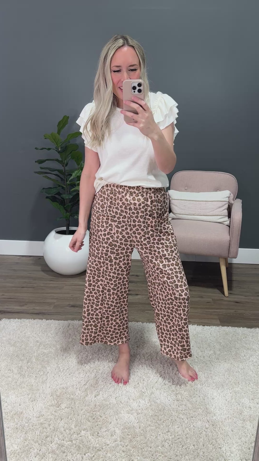 Alice Corded Leopard Print Pants