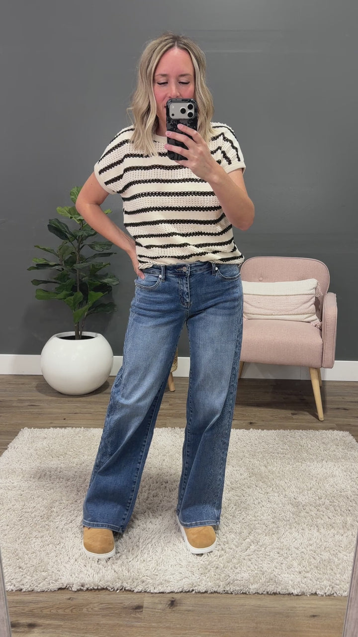 NEW! KanCan Isla Snakeskin Wide Leg Jeans
