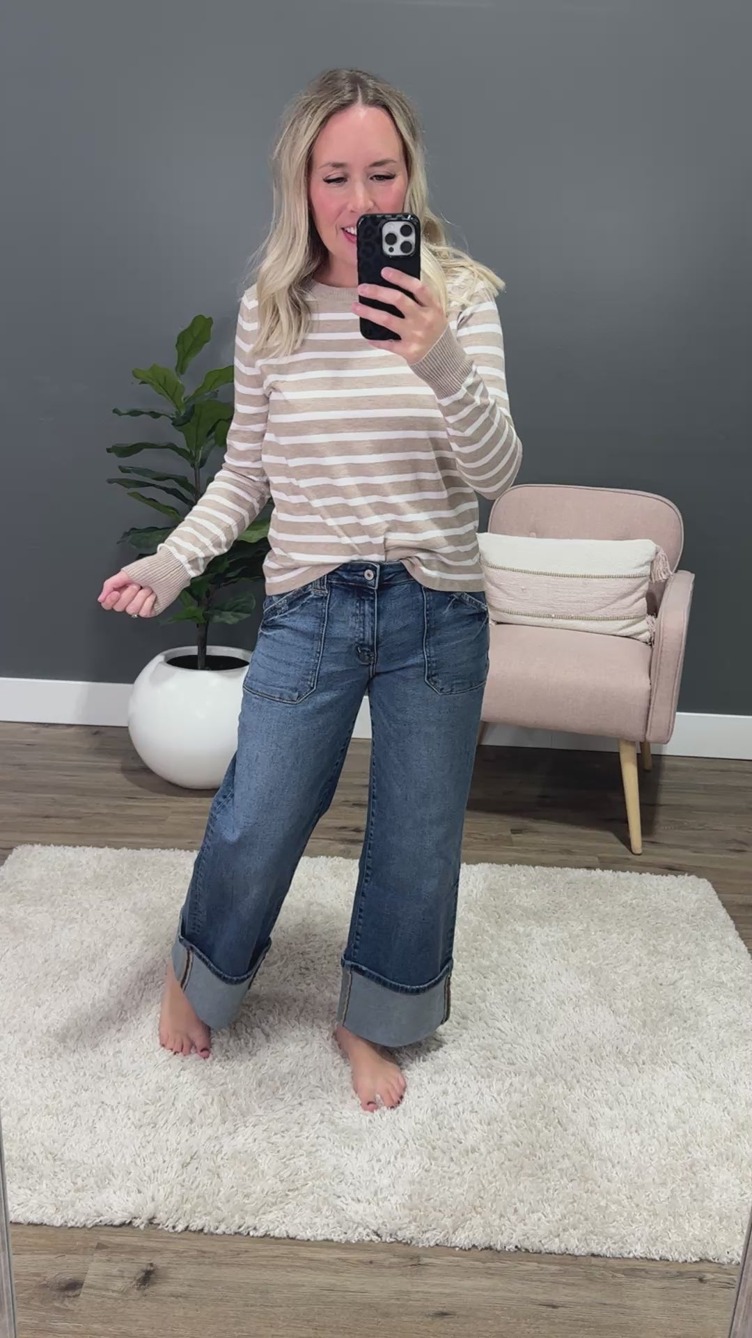 NEW! Maren Striped Sweater - Oatmeal & Ivory PS Kate