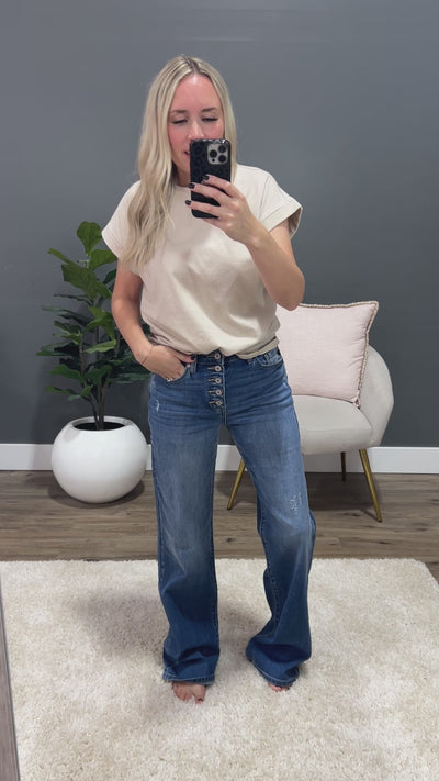 KanCan Elise Non Distressed 90's Flare Jeans