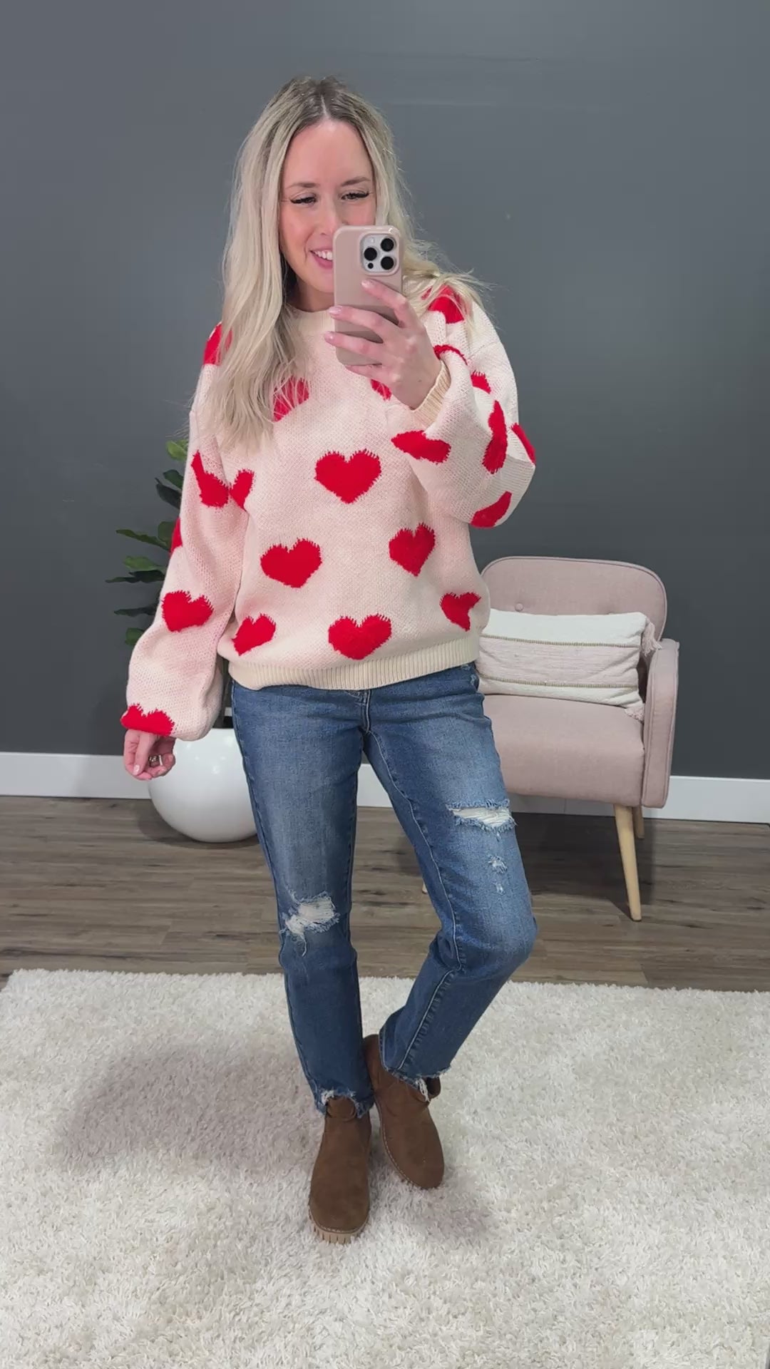 NEW! Be Mine Heart Knit Sweater