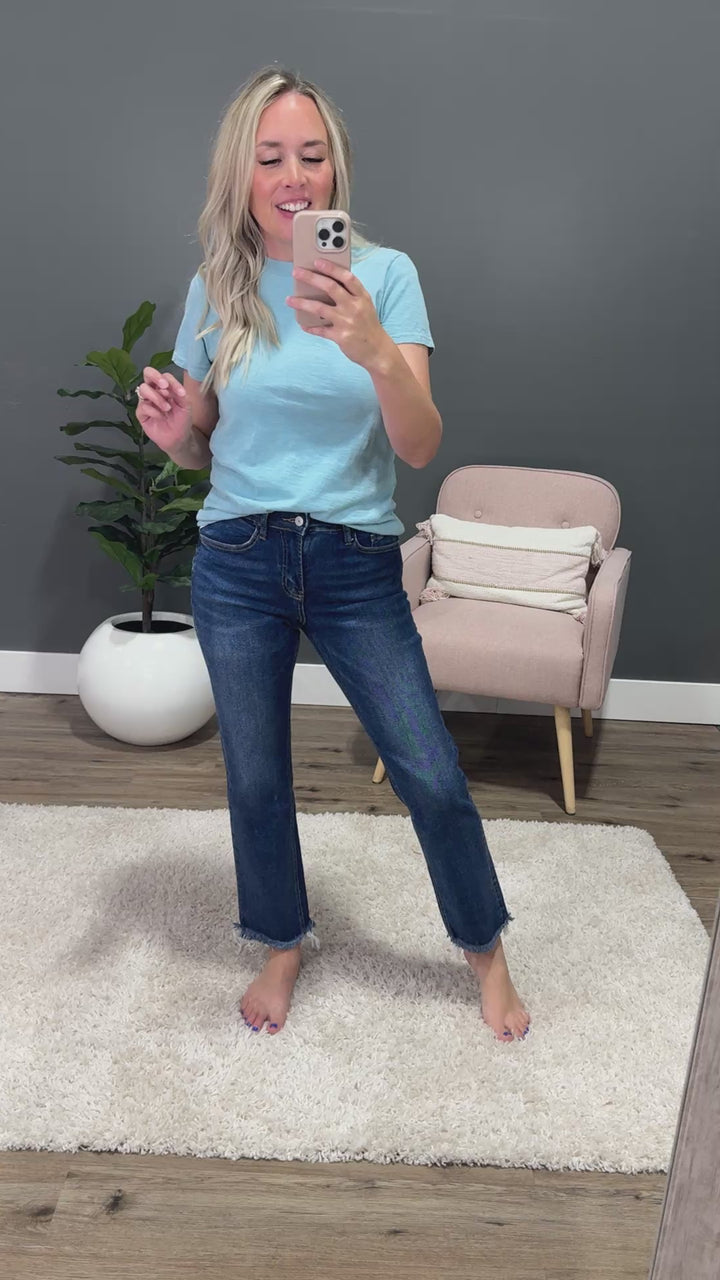 Lovervet Remember Me Non Distressed Straight Jeans Vervet