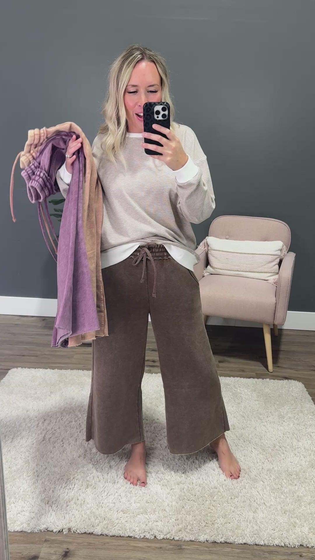 NEW! Cropped Wide Leg Comfy Pants - Mocha Zenana