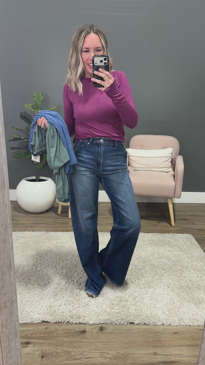 NEW! Blair Long Sleeve Top - Blue