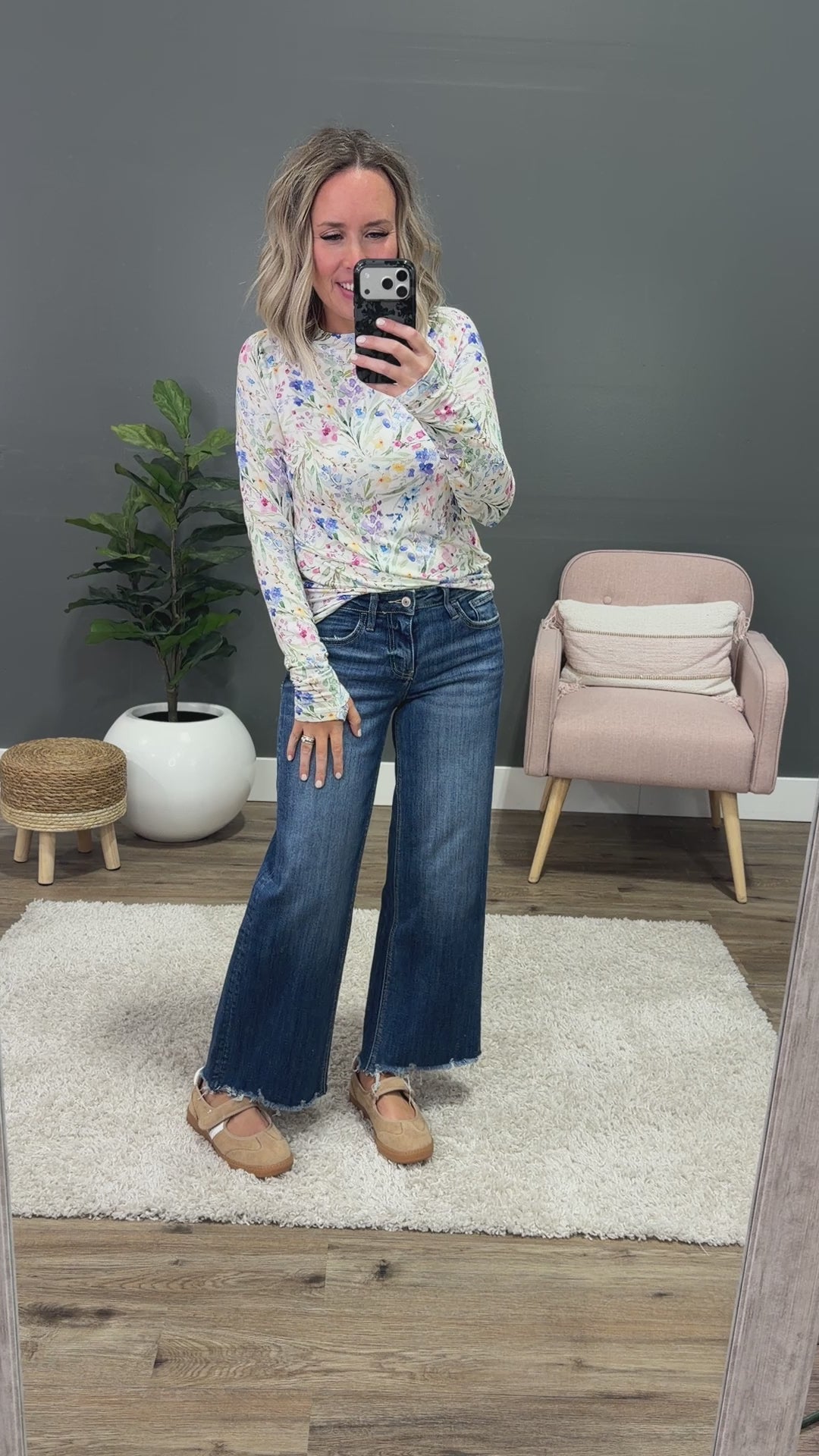 NEW! Blair Long Sleeve Top - Cottage Floral