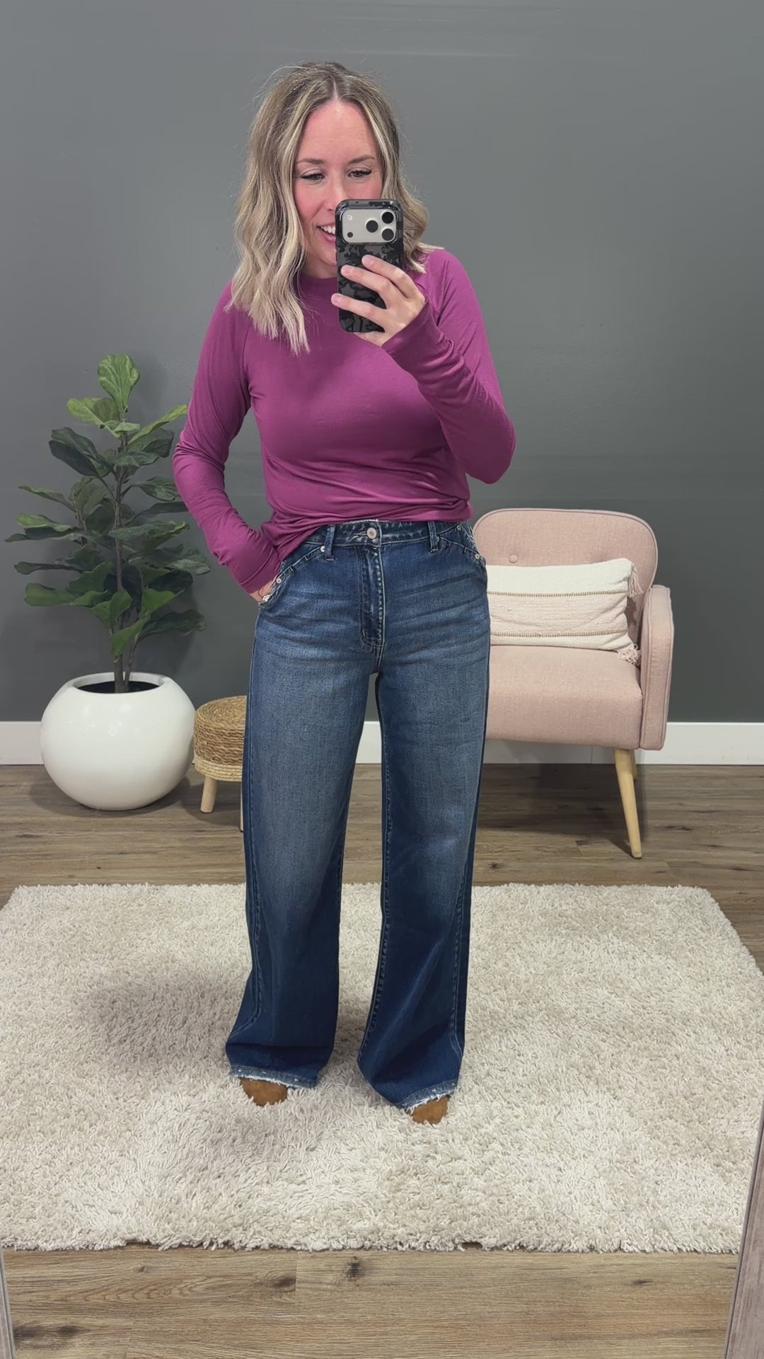 NEW! KanCan Take Away Wide Leg Trouser Jeans