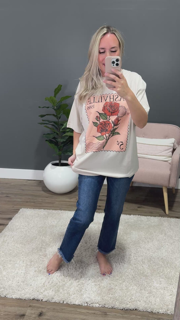 Nashville Postage Stamp Vintage Tee - Bone SALE Zutter