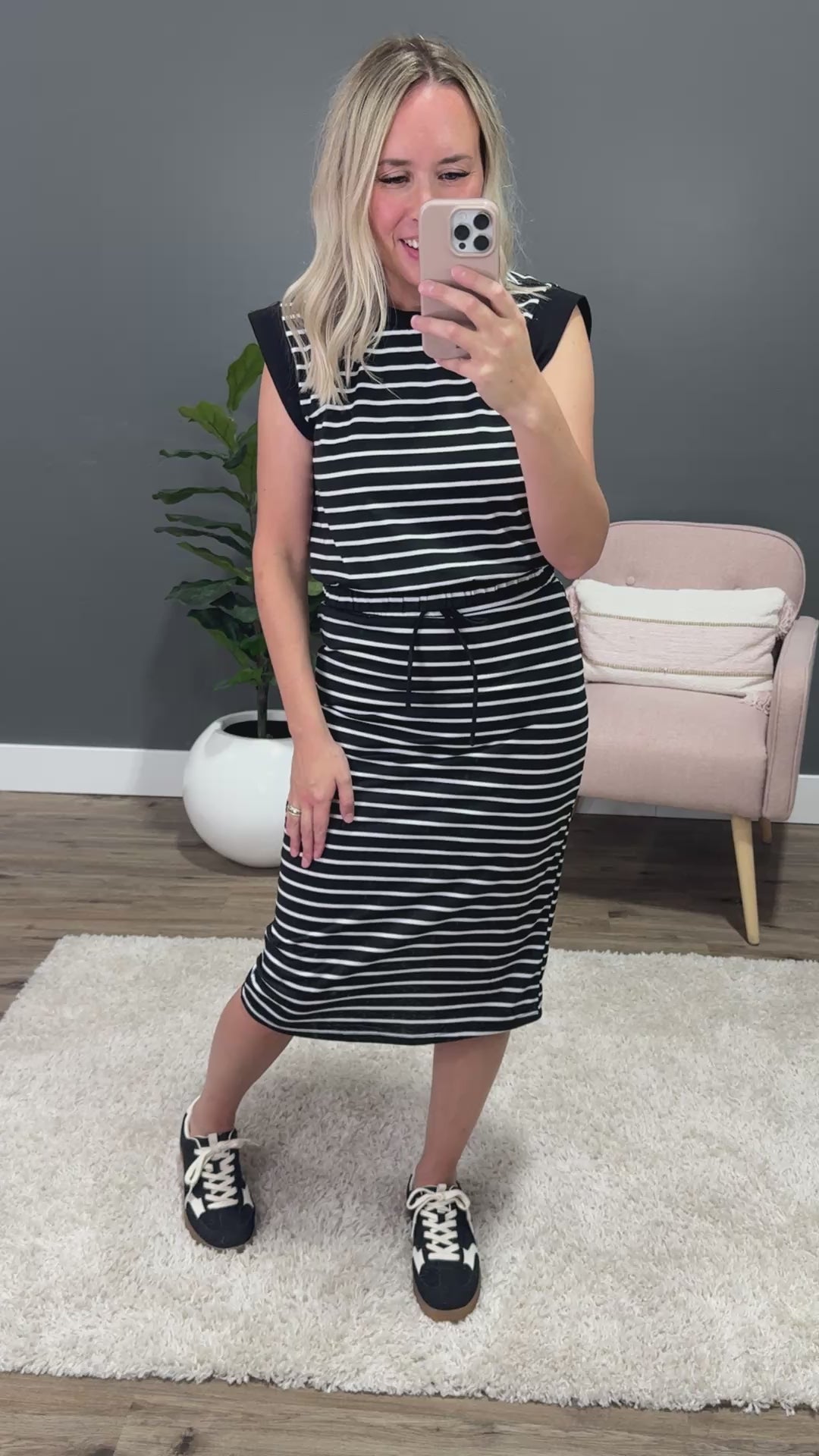NEW! Striped Top and Skirt Set - Black & White Hyfve