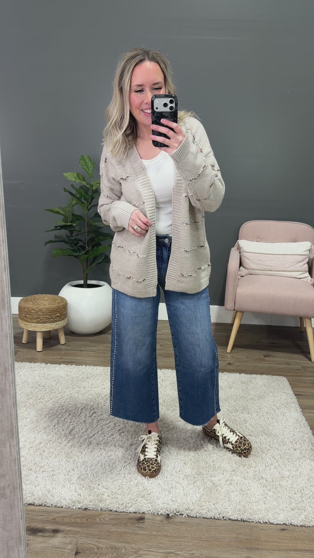 NEW! Mandy Open Front Cardigan - Oatmeal