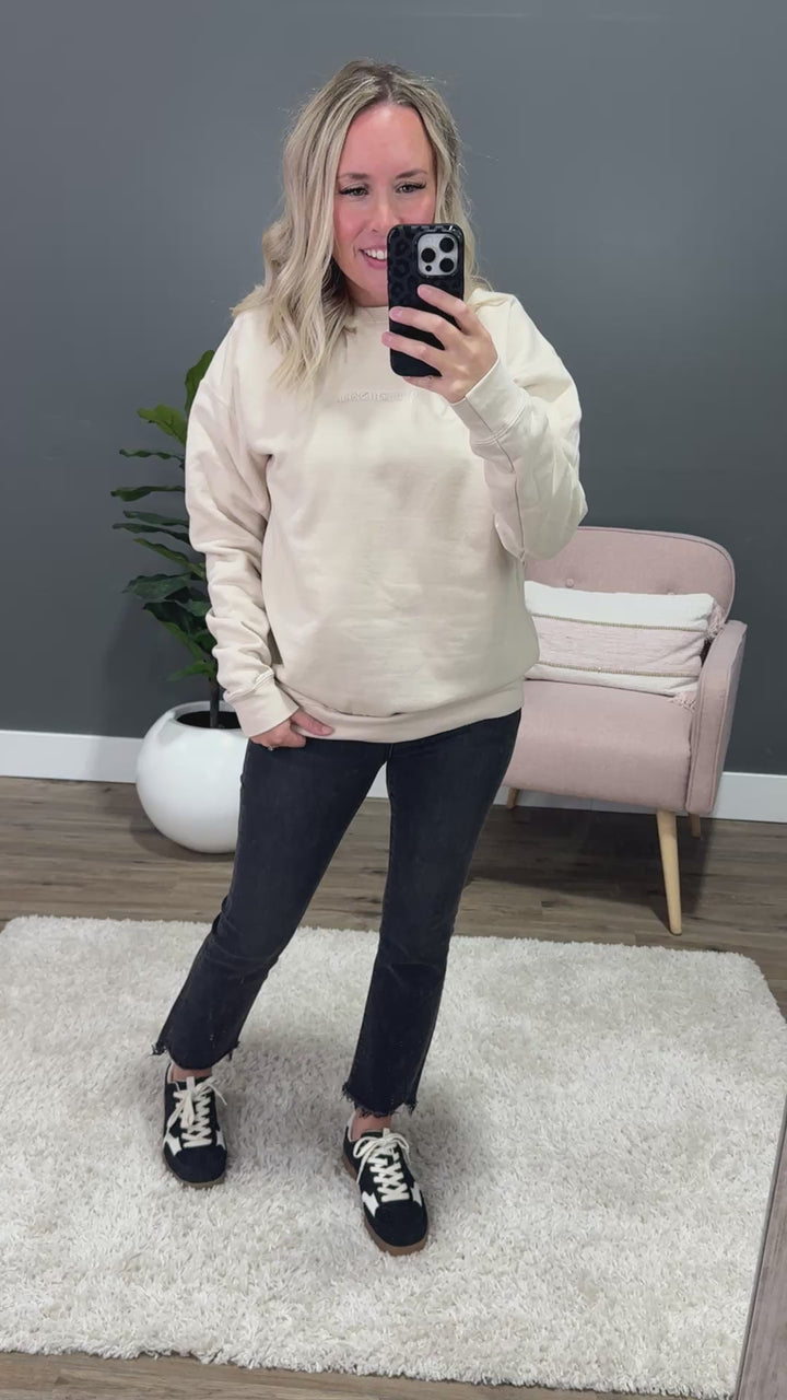 NEW! Overthinker Cream Sweatshirt D&E