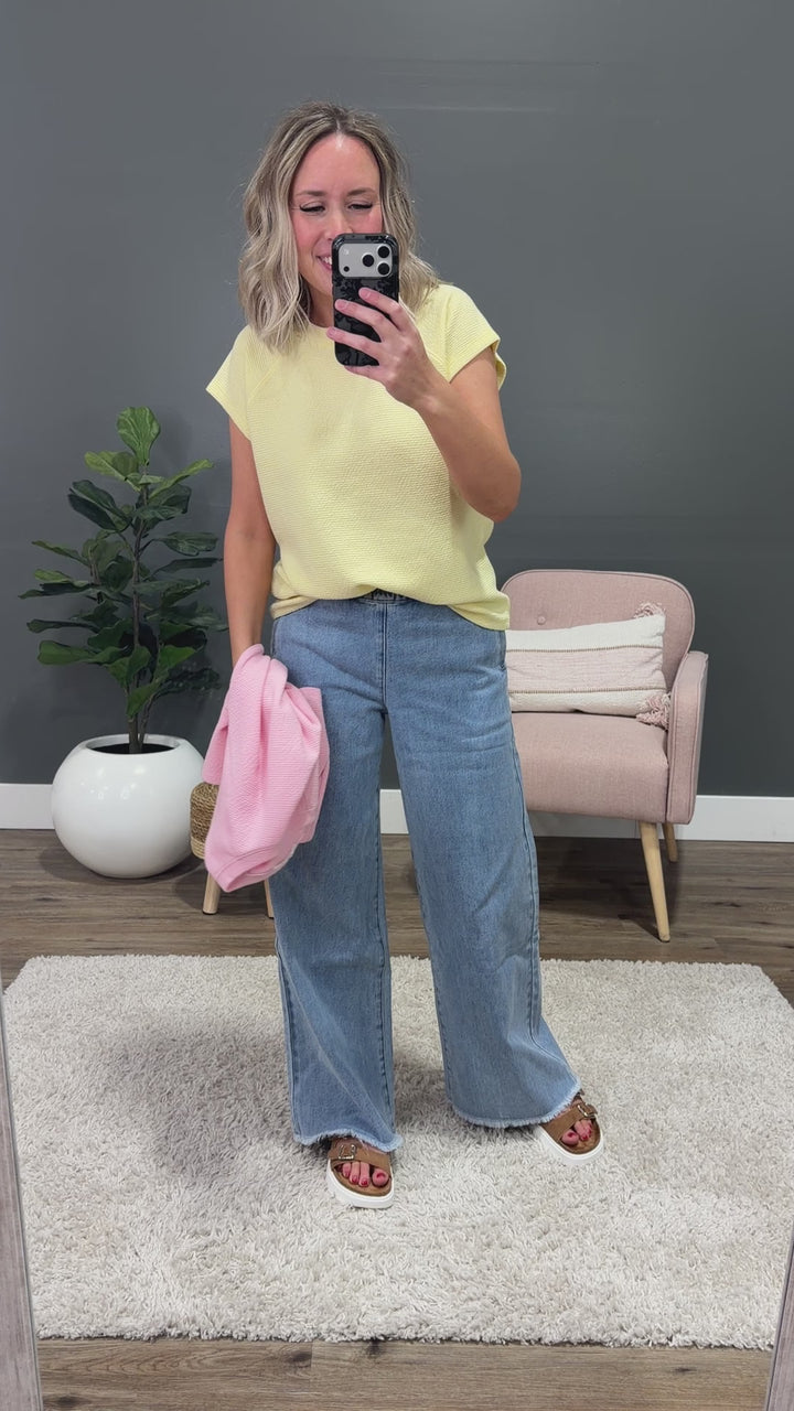 NEW! Justina Cloud Knit Short Sleeve Top - Ballet Tres Bien