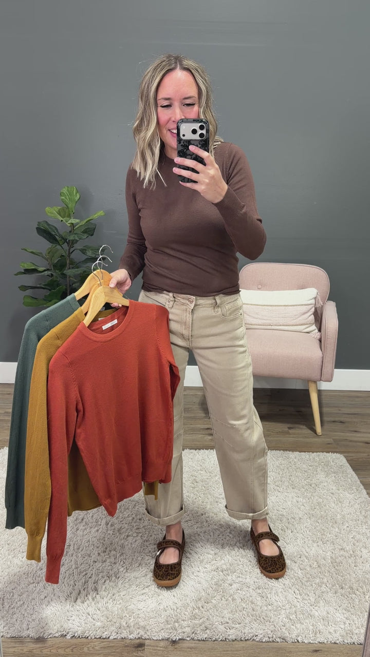 NEW! Eleanor Fine Knit Sweater - Hunter Green Be Cool
