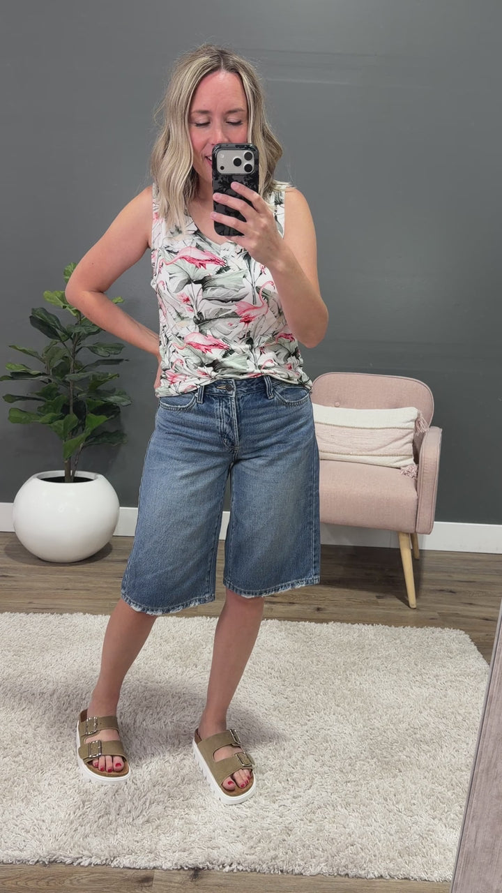 NEW! Noelle Tank Top - Flamingos