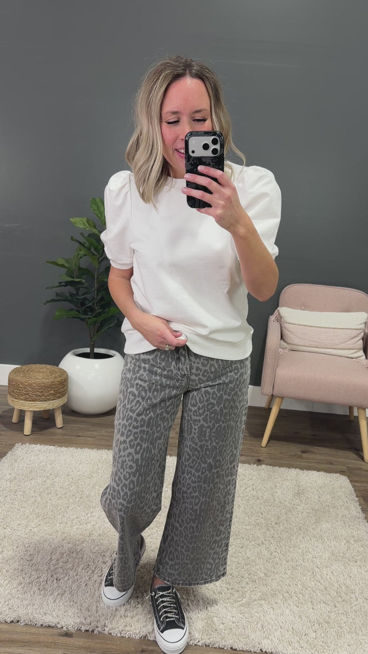 NEW! Jessie Puff Sleeve Top - Ivory