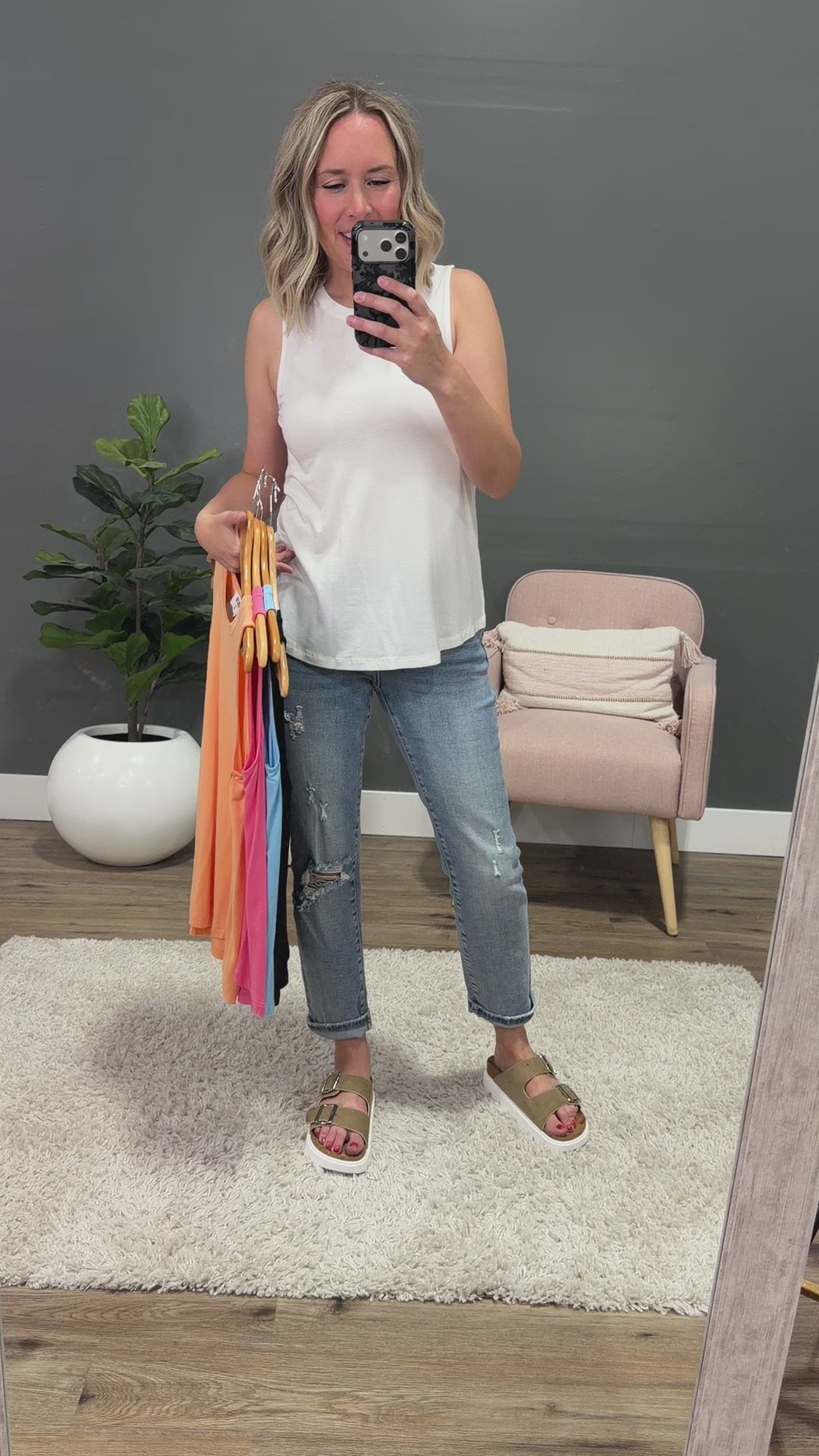 NEW! Luna Soft Knit Tank Top - Ivory Double Zero