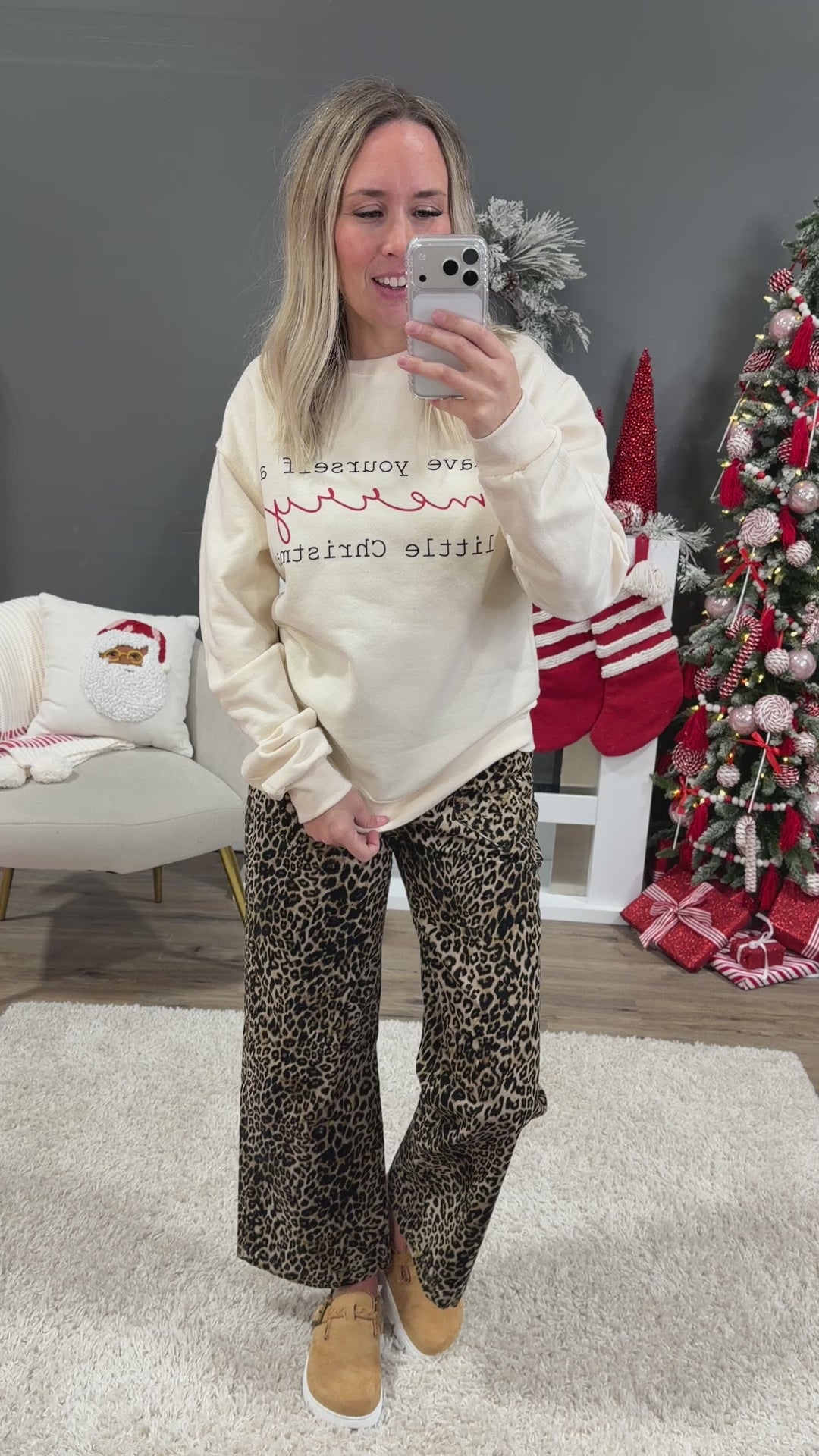 NEW! Have Yourself a Merry Little Christmas Sweatshirt - Cream