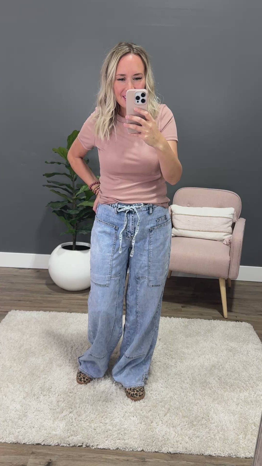 NEW! Blakely Say Yes Tie Waist Wide Leg Jeans Blakely