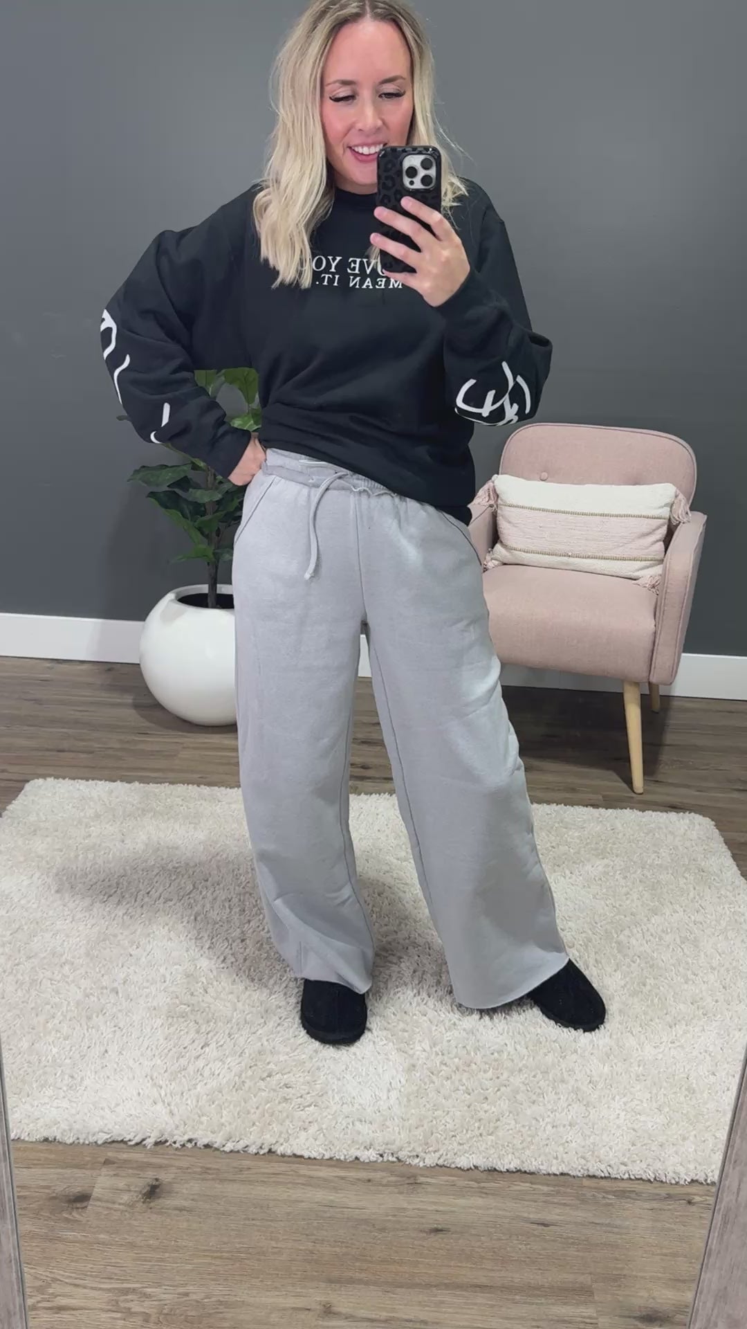 NEW! Wide Leg Lounge Pants - Heather Gray Zenana