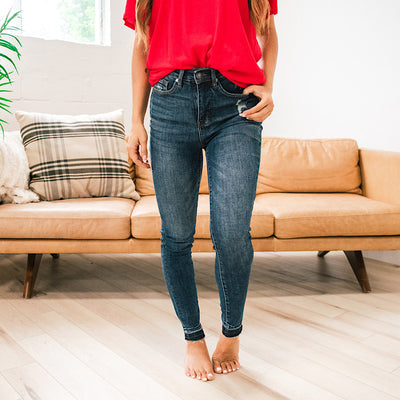 Judy Blue Reese Control Top Released Hem Jeans  Judy Blue   