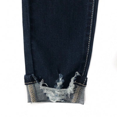 KanCan Favorite Distressed High Waist Button Up Jeans - Dark Wash  KanCan   