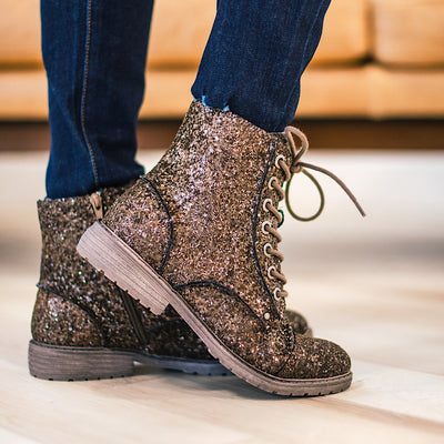 Very G Mega Sparkle Boot - Brown  Very G   