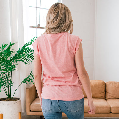 Erin Slub Knit Cap Sleeve Top - Light Pink FINAL SALE  Staccato   