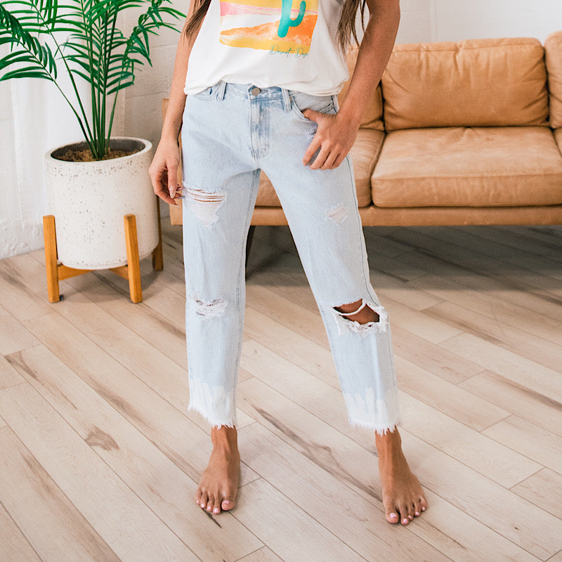 KanCan Hailey Distressed Bleached Jeans  KanCan   