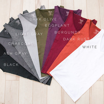 V Neck Layering Tank - 9 Colors  Zenana   