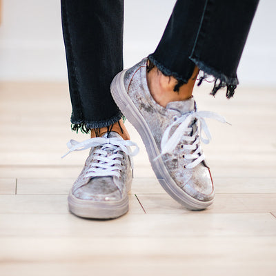 Corkys Down Time Sneakers - Silver Metallic  Corkys Footwear   