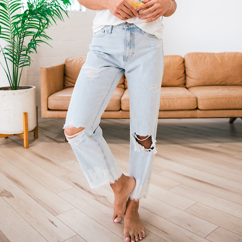 KanCan Hailey Distressed Bleached Jeans  KanCan   