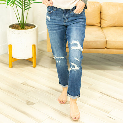 Judy Blue Thermal Patch Jeans  Judy Blue   